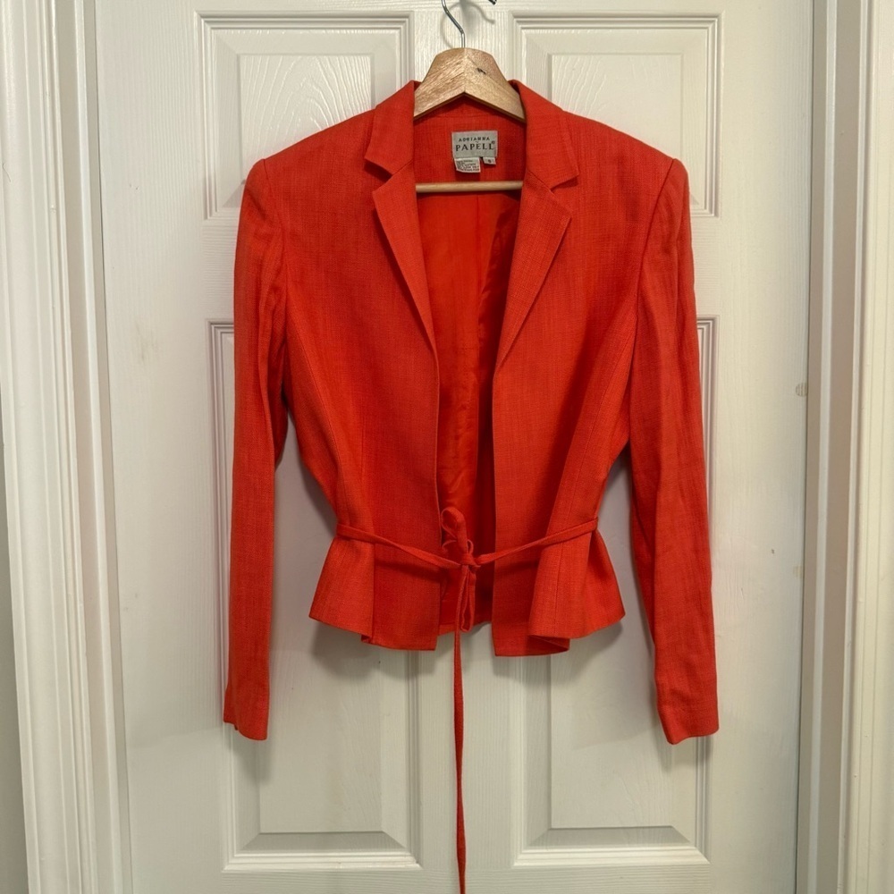Like New Vintage Adrianna Papell Belted Blazer